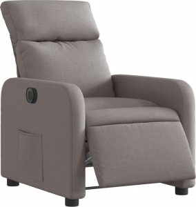 vidaXL vidaXL Elektryczny fotel rozkładany, kolor taupe, obity tkaniną 3