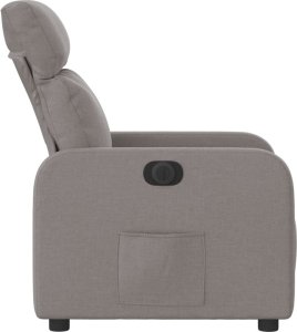 vidaXL vidaXL Elektryczny fotel rozkładany, kolor taupe, obity tkaniną 10
