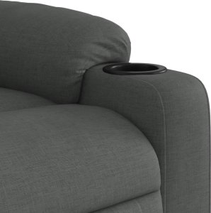 vidaXL vidaXL Fotel rozkładany, ciemnoszary, tapicerowany tkaniną 8