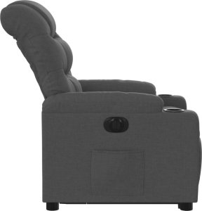 vidaXL vidaXL Podnoszony fotel masujący, elektryczny, rozkładany, ciemnoszary 10