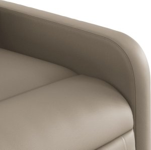 vidaXL Podnoszony fotel rozkładany, cappuccino, obity sztuczną skórą 10