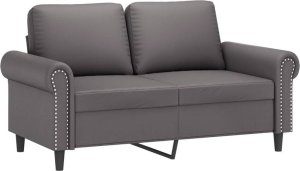 vidaXL 2-osobowa sofa, szary, 120 cm, sztuczna skóra 2