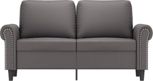 vidaXL 2-osobowa sofa, szary, 120 cm, sztuczna skóra 3