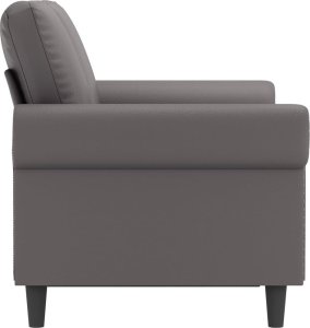 vidaXL 2-osobowa sofa, szary, 120 cm, sztuczna skóra 4