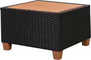 vidaXL 4-częściowy zestaw wypoczynkowy do ogrodu, poduszki, rattan PE czarny 8