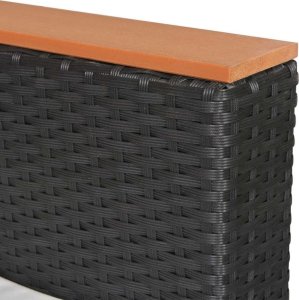 vidaXL 4-częściowy zestaw wypoczynkowy do ogrodu, poduszki, rattan PE czarny 9
