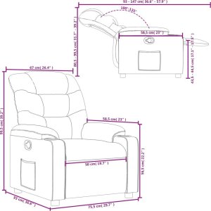 vidaXL Fotel rozkładany, czarny, obity tkaniną 11