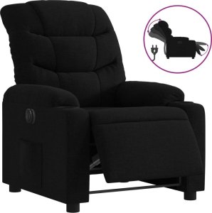 vidaXL Elektryczny fotel rozkładany, czarny, obity tkaniną 2