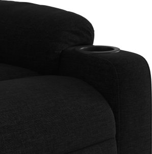 vidaXL Elektryczny fotel rozkładany, czarny, obity tkaniną 9