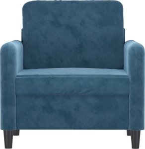 vidaXL Fotel, niebieski, 60 cm, obity aksamitem 3