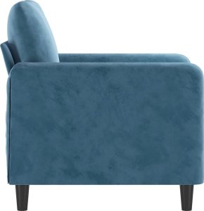 vidaXL Fotel, niebieski, 60 cm, obity aksamitem 4