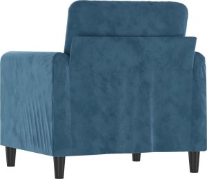 vidaXL Fotel, niebieski, 60 cm, obity aksamitem 5