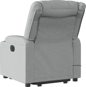 vidaXL Podnoszony fotel masujący, elektryczny, rozkładany, jasnoszary 4