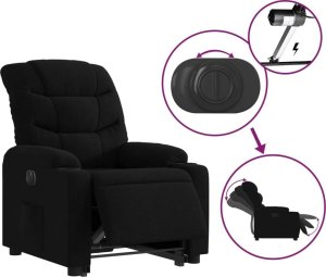 vidaXL Podnoszony fotel masujący, elektryczny, rozkładany, czarny 5