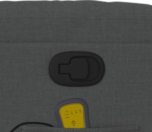 vidaXL Podnoszony fotel masujący, rozkładany, ciemnoszary, tkanina 11