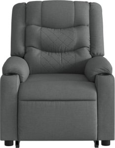 vidaXL Podnoszony fotel masujący, rozkładany, ciemnoszary, tkanina 8