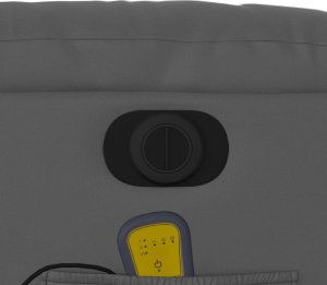 vidaXL Rozkładany fotel masujący, elektryczny, szary, sztuczna skóra 11