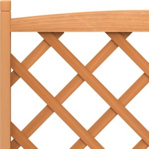 vidaXL Donica z trejażem i kółkami, brązowa, lite drewno jodłowe 7