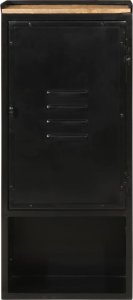 vidaXL Szafka łazienkowa, 40x27x90 cm, żelazo i lite drewno mango 2