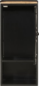 vidaXL Szafka łazienkowa, 40x27x90 cm, żelazo i lite drewno mango 3