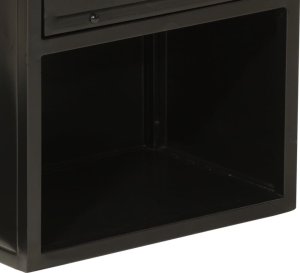 vidaXL Szafka łazienkowa, 40x27x90 cm, żelazo i lite drewno mango 8