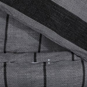 vidaXL Zestaw pościeli, ciemnoszary, 200x200 cm, bawełna 4