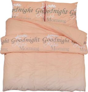 vidaXL Zestaw pościeli, różowy, 135x200 cm, bawełna 2
