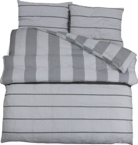 vidaXL Zestaw pościeli, szary, 135x200 cm, bawełna 2