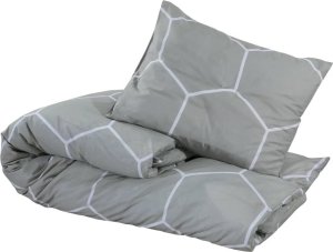 vidaXL Zestaw pościeli, szary, 200x200 cm, bawełna 3