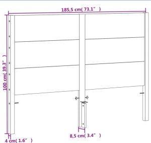 vidaXL Wezgłowie do łóżka, woskowy brąz, 180 cm, lite drewno sosnowe 8
