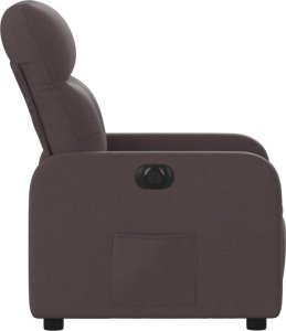 vidaXL vidaXL Elektryczny fotel rozkładany, ciemnobrązowy, obity tkaniną 9