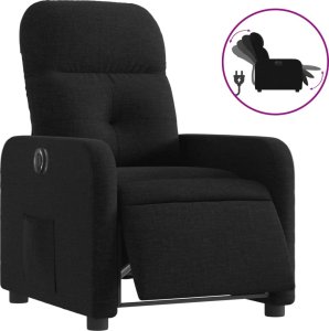 vidaXL vidaXL Elektryczny fotel rozkładany, czarny, obity tkaniną 2