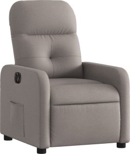 vidaXL vidaXL Elektryczny fotel rozkładany, kolor taupe, obity tkaniną 2