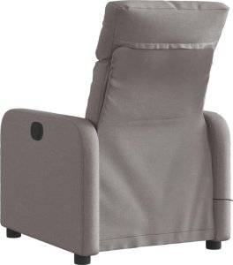 vidaXL vidaXL Rozkładany fotel masujący, elektryczny, kolor taupe, tkanina 5