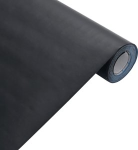 vidaXL vidaXL Samoprzylepna okleina meblowa, matowa czerń, 90x500 cm, PVC 7