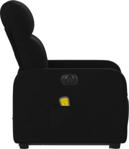 vidaXL Podnoszony fotel masujący, elektryczny, rozkładany, czarny 9