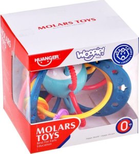 Woopie WOOPIE BABY Zabawka Sensoryczna 2w1 Gryzak Grzechotka Montessori 6