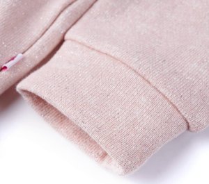 vidaXL Bluza dziecięca z kapturem i suwakiem, mieszany jasny róż, 92 6