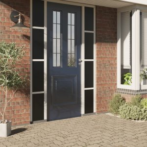 vidaXL Folia okienna statyczna, matowa, czarna, 60x2000 cm, PVC 2