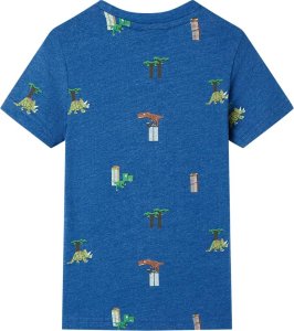 vidaXL Koszulka dziecięca, ciemnoniebieski melanż, 104 2