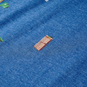 vidaXL Koszulka dziecięca, ciemnoniebieski melanż, 104 4