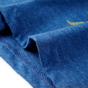 vidaXL Koszulka dziecięca, ciemnoniebieski melanż, 104 6