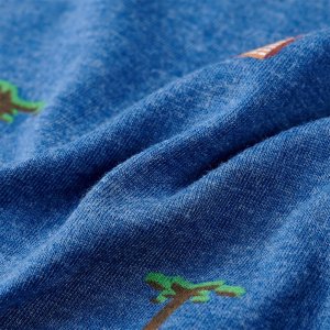 vidaXL Koszulka dziecięca, ciemnoniebieski melanż, 104 7