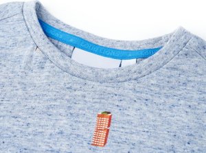 vidaXL Koszulka dziecięca, niebieski melanż, 128 3