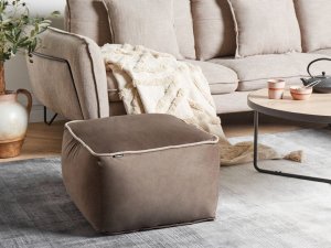 Beliani Puf welurowy 50 x 50 x 30 cm brązowy DAREYN 2