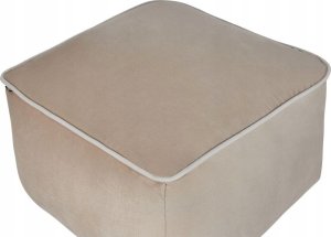 Beliani Puf welurowy 50 x 50 x 30 cm beżowy DAREYN 3