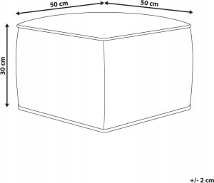 Beliani Puf welurowy 50 x 50 x 30 cm beżowy DAREYN 6