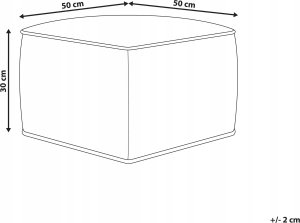 Beliani Puf welurowy 50 x 50 x 30 cm beżowy DAREYN 7