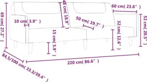 vidaXL Rozkładana kanapa 2-osobowa, jasnoszara, tapicerowana tkaniną 11