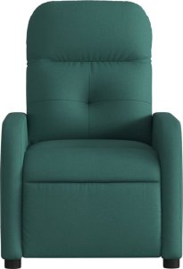 vidaXL Fotel rozkładany, ciemnozielony, tapicerowany tkaniną 6